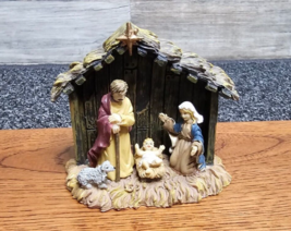 Mini Manger Nativity Scene - Baby Jesus, Mary &amp; Joseph! - $14.50