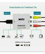 1080P Mini HD Converter Box HDMI to AV RCA CVBS Composite Video Audio Ad... - $170.40 MXN