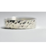 wedding ring plain wedding hammered band sterling silver men Size 12.25 - $709.59 MXN