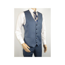 Men Suit BERLUSCONI Turkey 100% Italian Wool Super 180's 3pc Vested #Ber4 Navy image 9