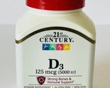 21st Century Vitamin D3 - 125 mcg -  5000IU Tablets - 110 Count -Exp - 1... - £10.04 GBP