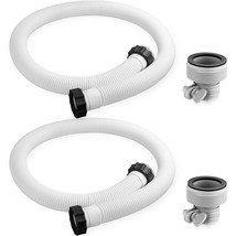 2 Pcs 1.5 Inches Accessory Pool Hoses For Above Ground Pool 59 Inches Long Repla - £38.35 GBP