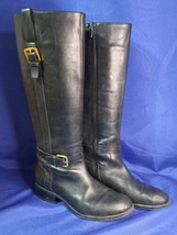 Women&#39;s Lauren Ralph Lauren Monica Brown Leather Knee High Boots Riding Sz 7 B - £33.78 GBP