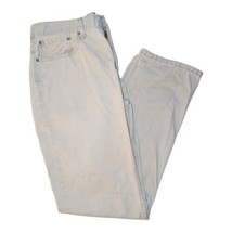 Levi&#39;s 514 Straight Beige Canvas Denim Jeans Tag 36x32 Tan Black Tag  - £17.42 GBP