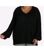 Pioneer Woman ~ V-Neck ~ Pointelle Cardigan Sweater ~ BLACK BEAUTY ~ Wom... - $54.70 CAD