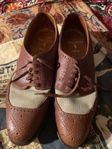 Polo Ralph Lauren Vintage  Camel Leather Oxford Shoes Size  9 1/2 - £31.28 GBP