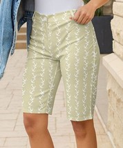 Lily Cream &amp; White Anchor Stripe Pocket Bermuda Shorts 4XL - $32.06