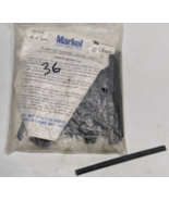 Pack of 36 MARKEL 4&#39;&#39; PO135 125C 600V BLACK POLYOLEFIN HEAT SHRINK TUBIN... - $19.79