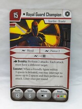 Star Wars Imperial Assault Royal Guard Champion Villain Pack Card Only - $9.71 CAD