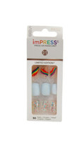 KISS imPRESS Pride Collection Short Square Press-On Nails  Blue  30 Pieces - £3.10 GBP