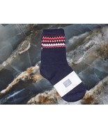 Janie and Jack Navy Blue Fair Isle Ankle Crew Sock Size 4/5 Boy&#39;s NEW - $165.69 MXN