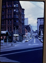 Vintage 1971 Slide Photo Hill Street View Cars Coca Cola Advertising Sign Arch - £13.43 GBP