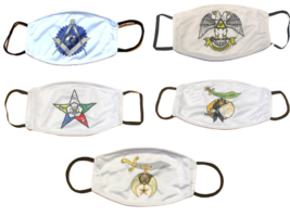 MASONIC REUSABLE FACE MASKS - BREATHABLE - NOSE TO CHIN SIZE - EXCELLENT... - $5.50