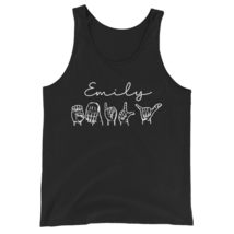 Emily Sign Language ASL Hand Symbol Interpreter Unisex Tank Top, Personalized Si - £19.34 GBP+