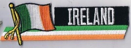 Ireland Irish Flag Iron On Sew On Patch 1 1/4&quot; x 4 1/2&quot; - £3.10 GBP