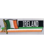 Ireland Irish Flag Iron On Sew On Patch 1 1/4&quot; x 4 1/2&quot; - £3.09 GBP