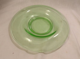 Green Depression Glass Center Bowl Rolled Edge - £18.87 GBP