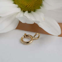 14K Yellow/Rose Gold 5mm Spring Ring Clasp (1pc) - £8.47 GBP