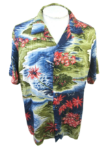 AMERICAN LIVING Men Hawaiian ALOHA shirt pit to pit 26.5 XL vintage 1990s luau - £11.62 GBP