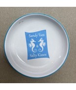 Sandy Toes and Salty Kisses Glazed Ceramic Trinket  Tray jewelry Rings - $9.12