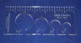 4 Hole Mini-Circle Quilt Template w/Ruler 1/4" Thick -  Long Arm- For 1/4" Foot - £18.47 GBP