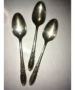 Vintage Oneida Community White Orchid 1953 Mid Century 6 1/8&quot; Tea Spoons 3 - €23,44 EUR