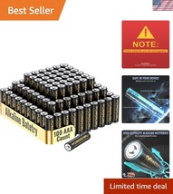 100 Pack High-Capacity AAA Alkaline Batteries - 1.5V Long Lasting Power - $671.73 MXN