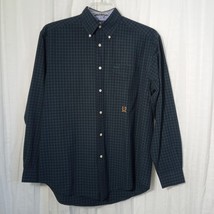 VTG Tommy Hilfiger 80s Plaid Shirt Iconic Crest Long Sleeve Cotton Button Down S - £95.38 GBP