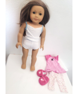 American Girl Truly Me Doll with I Love Pets Pajamas Polka Dot Cami Brie... - £48.86 GBP