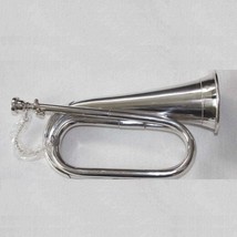 Annafi® Bugle | Brand New Tuneable Army Military Bugle Nickel Plated With Free - £94.02 GBP