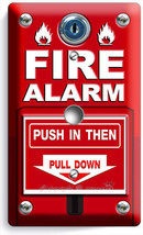 Fire Alarm Pull Down Push Light Dimmer Video Cable Wall Plate Cover Room Decor - £9.42 GBP