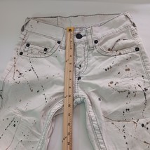 True Religion MOZJ60ESB Women's 27 White Cotton Skinny Jeans With Paint Design image 15