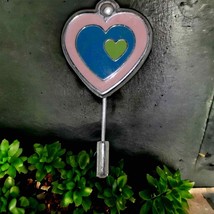 Vintage Heart multi-colored stick pin or can be used as a pendant - £27.26 GBP