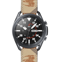 22MM Premium Leather Design Smart Watch Bands Galaxy Gear S3 Frontier Tan Plaid - £21.23 GBP