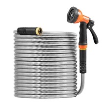 75ft Metal Garden Hose Stainless Steel Water Hose Lightweight No Kink - $80.76