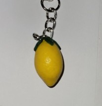 Lemon  Keychain Accessory Food Charm Fruit Lemon Citrus - £6.99 GBP