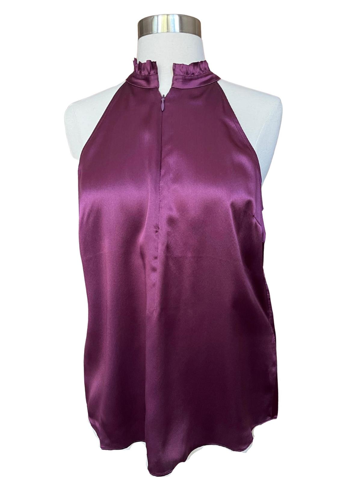 Go By Go Silk women's scuba cutaway top in PRUNE