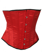 Under his chest with steel frame red satin corset heavy lacing girdle spiral - £33.21 GBP+