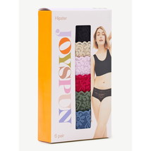 Joyspun Women&#39;s Stretch Lace Hipster Panties - 6-Pack Multicolor - Size 2XL (20) - £8.67 GBP