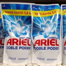 2X ARIEL DETERGENTE DOBLE PODER LIQUIDO  DETERGENT - 2 de 600ml c/u -ENV... - £18.33 GBP