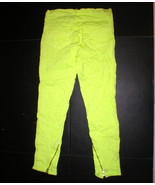 New $423 Womens J Brand Designer Christopher Kane Crinkle Neon Yellow 28... - £335.55 GBP