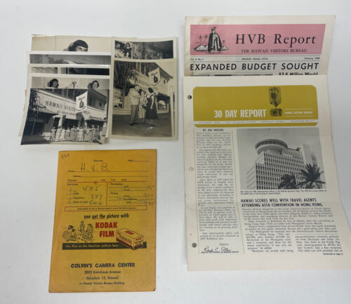 Primary image for Vintage Hawaii Visitors Bureau B&W Photos + Brochures 1940s 1950s