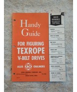 Brochure Allis Chalmers For Figuring Texrope V-Belt Drives Guide 1948 Vt... - £22.49 GBP