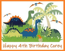 Dinosaurs Edible Cake Topper Decoration - £10.41 GBP