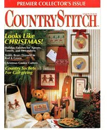 Country Stitch Magazine 1990 Premier Issue Cross Stitch Patterns Christmas - £5.17 GBP