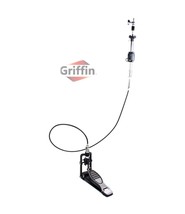 Remote Hi Hat Stand with Foot Pedal by GRIFFIN - Drummers Cable Auxiliary Cymbal - £104.36 GBP