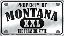 Property Of Montana Novelty Mini Metal License Plate Tag - £11.76 GBP