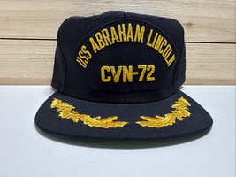 Vintage USS Abraham Lincoln MILITARY Hat CVN-72 Ship Hat New Made In USA... - $29.60