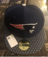 NEW ENGLAND PATRIOTS 5950 ONFIELD 59 FIFTY MENS HAT SIZE 7 1/4 NAVY BLUE... - $33.46