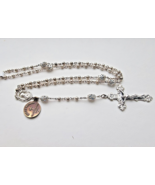 CREED 925 STERLING SILVER CLASSIC CATOLIC ROSARY WITH A CRUCIFIX - $4,494.02 MXN